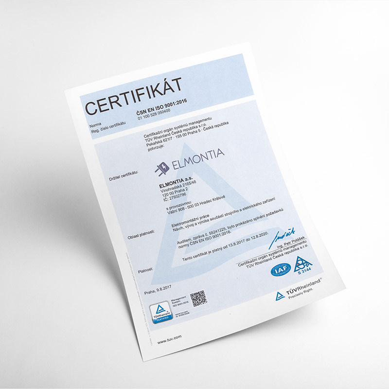 Proudly holding ISO 9001 from TÜV Rheinland.